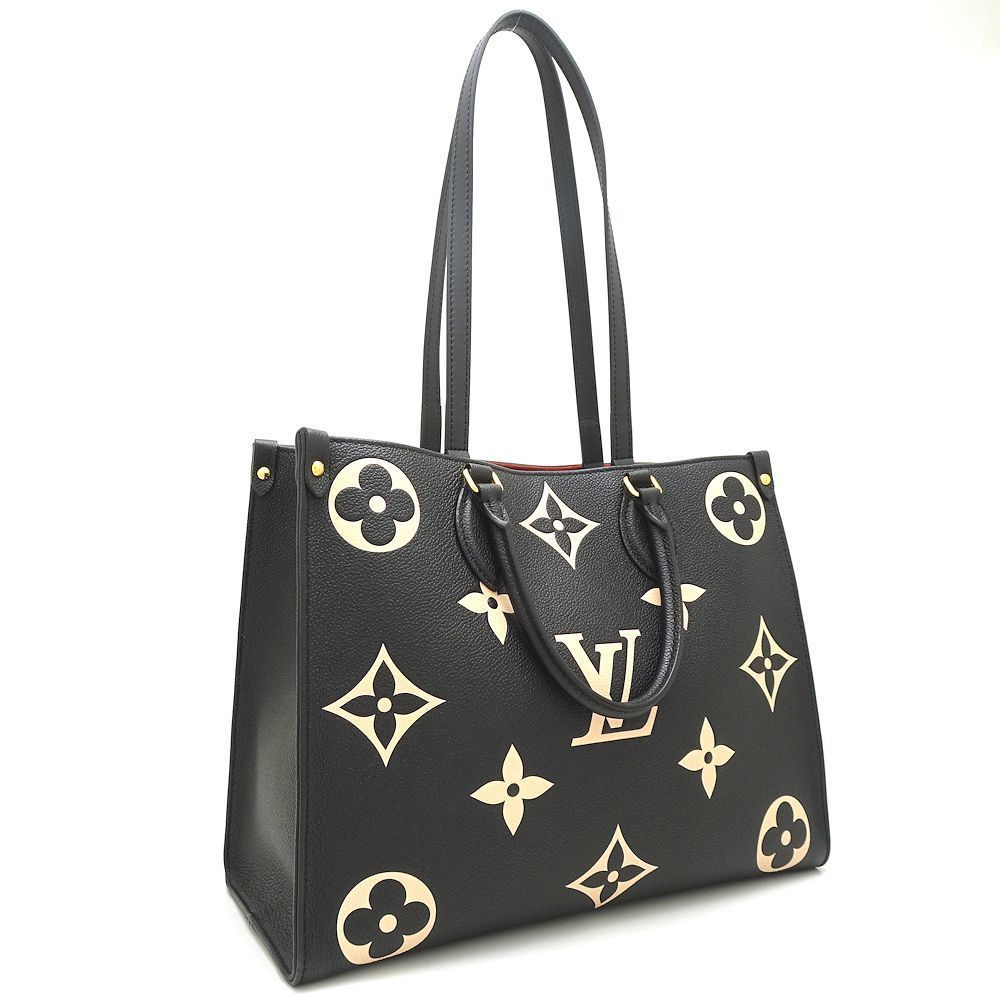 Louis Vuitton Amplant Onthego MM Black Beige 2WAY Bag
